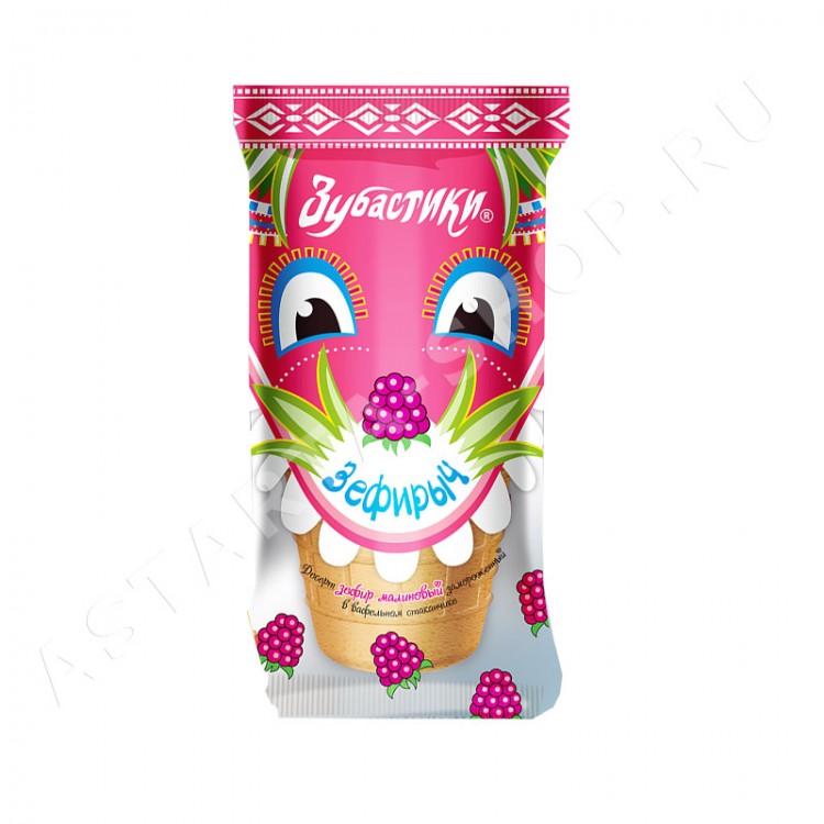 БЕЛ Стак.ваф."Зубастики "Зефирыч" малина  0,065/30